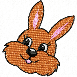 Rabbits Embroidery Design 2